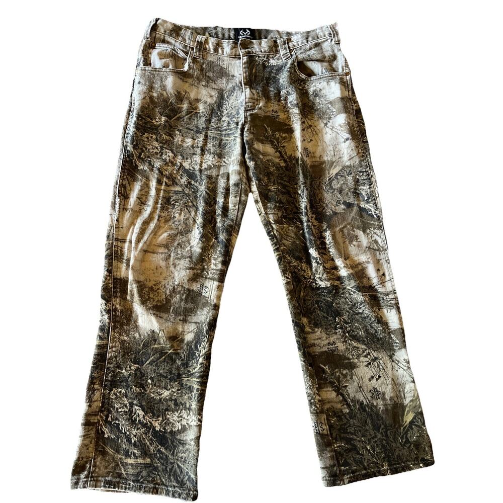 Vintage Realtree Camo Pants Denim Men’s 36x30 Hunting Hiking Cotton Spandex